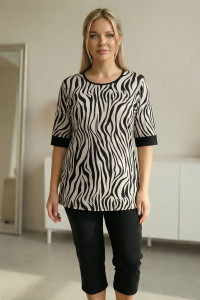 Костюм двойка женский "Монро" кулирка (р-ры: 50-64) волна