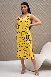 Сарафан женский №373т кулирка (р-ры: 48-58) желтый