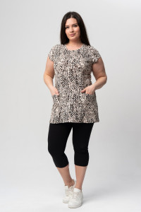 Костюм двойка женский №21620 кулирка (р-ры: 46-62) коричневый