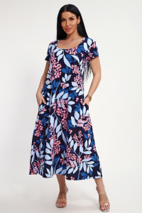 Платье женское №85553 кулирка (р-ры: 48-58) синий