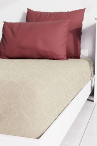 Простыня классическая микрофибра "Узор" пломбир (последний размер) 150х215