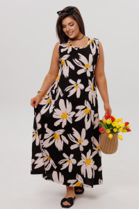 Сарафан женский СА111 кулирка (р-ры: 46-64) ромашки