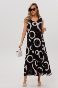 Сарафан женский СА111 кулирка (р-ры: 46-64) круги