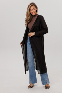 Кардиган женский Ка05 ванизе трикотажное полотно (р-ры: 44-60) черный