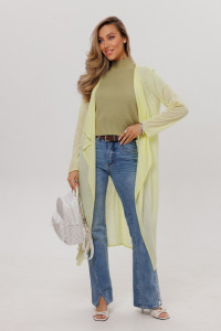Кардиган женский Ка05 ванизе трикотажное полотно (р-ры: 44-60) желтый