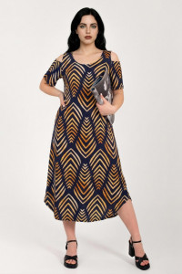 Платье женское К-381 "Влада" кулирка (р-ры: 50-60) чернило