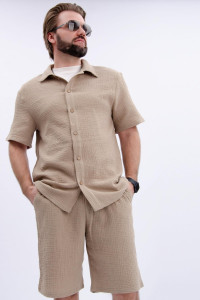 Костюм двойка мужской "Мэтью 5" муслин (р-ры: 48-58) бежевый