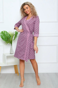 Пеньюар двойка женский "Аделина" кулирка (р-ры: 44-56) лиловый