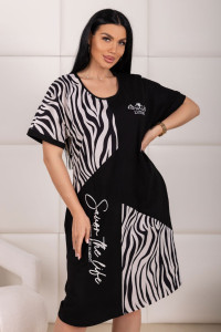 Платье женское 2180/1 кулирка (р-ры: 48-62) бежевый-черный