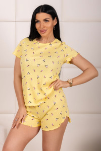 Пижама женская 2181 кашкорсе (р-ры: 44-54) желтый