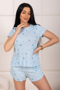 Пижама женская 2181/1 кашкорсе (р-ры: 44-54) голубой