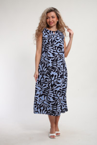 Сарафан женский "Яна" М463 кулирка (р-ры: 46-60) голубой