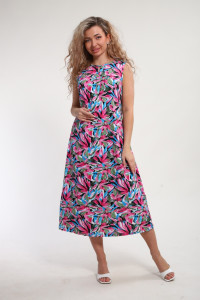 Сарафан женский "Яна" М463 кулирка (р-ры: 46-60) малиновый