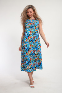 Сарафан женский "Яна" М463 кулирка (р-ры: 46-60) синий