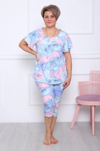 Пижама женская "Марта" кулирка (последний размер) нежность 52,54