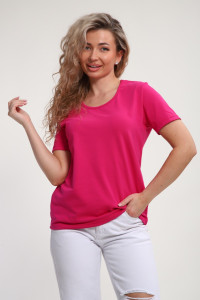 Футболка женская "Сима" М464 кулирка с лайкрой (р-ры: 46-60) малиновый