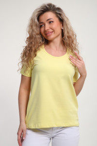 Футболка женская "Сима" М464 кулирка с лайкрой (р-ры: 46-60) желтый