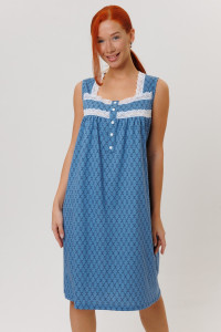 Сорочка женская №2273/1 кулирка (р-ры: 46-60) синий