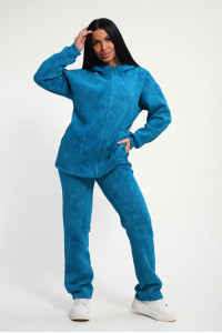 Костюм двойка женский "Лидер" футер 3-х нитка (р-ры: 48-58) индиго