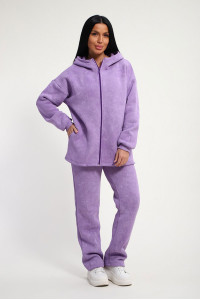 Костюм двойка женский "Лидер" футер 3-х нитка (р-ры: 48-58) сиреневый