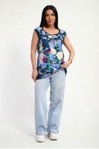 Футболка женская "Жаклин" масло (р-ры: 50-60) серый