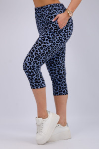 Бриджи женские "Аморе 5" кулирка (последний размер) леопард 60
