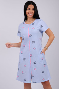 Халат женский "Красотка 7" кулирка (последний размер) сердечки 42