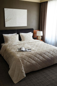 Покрывало стеганое велюр "Whitecap Gray"