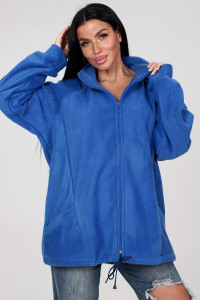 Толстовка женская "Макси" ТлФ-461 флис (последний размер) василек 72