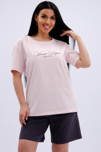 Костюм двойка женский "Сен-Тропе 2" кулирка-футер (р-ры: 46-60) зефир