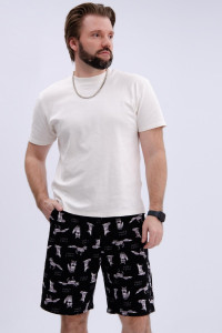 Шорты мужские ШМ-32 кулирка (р-ры: 48-60) черный