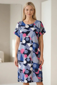 Туника женская "Грета" кулирка (р-ры: 50-60) геометрия