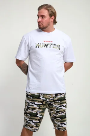 Костюм двойка мужской КМ-01 кулирка (р-ры: 46-56) белый Hunter