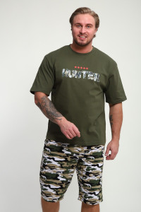 Костюм двойка мужской КМ-01 кулирка (р-ры: 46-56) хаки Hunter