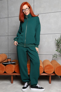 Костюм двойка женский №2286 капитоний (р-ры: 42-54) изумруд