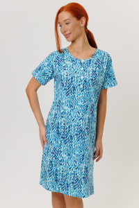 Туника женская №2274 кулирка (р-ры: 48-58) бирюза