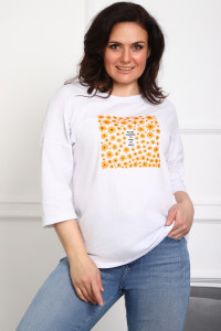 Туника женская №88551 кулирка (р-ры: 46-68) белый