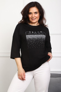 Туника женская №88550 кулирка (р-ры: 46-68) черный