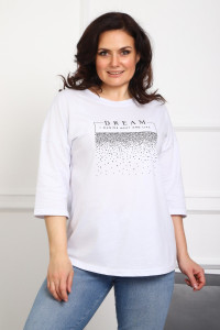 Туника женская №88550 кулирка (р-ры: 46-68) белый