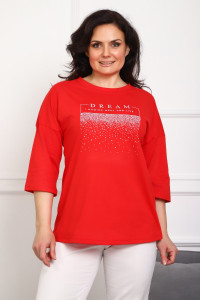 Туника женская №88550 кулирка (р-ры: 46-68) красный