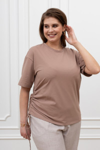 Футболка женская "Искра-1" кулирка с лайкрой (р-ры: 46-56) бежевый