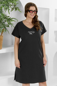 Туника женская "Эфир" кулирка (р-ры: 50-60) черный