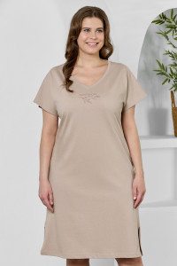 Туника женская "Эфир" кулирка (р-ры: 50-60) бежевый