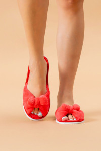 Тапки женские ЖВБ (р-ры: 36-41) алый закат