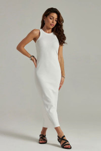 Платье женское "Лейла" кашкорсе (р-ры: 38-52) белый