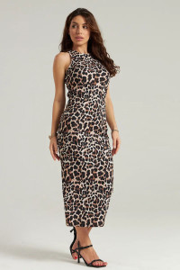 Платье женское "Лейла" кашкорсе (р-ры: 38-52) леопардовый