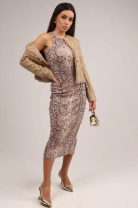 Платье женское "Лейла" кашкорсе (р-ры: 38-52) кобра