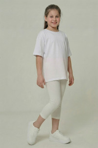 Бриджи детские №7376 вискоза пенье+кашкорсе (р-ры: 28-40) молочный