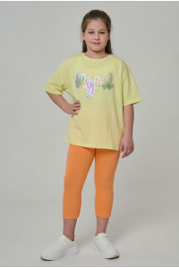 Бриджи детские №7376 вискоза пенье+кашкорсе (р-ры: 28-40) персик