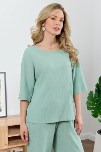 Блузка женская "Сиеста-6" плательная ткань (р-ры: 44-54) светло-зеленый